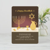 Hanukkah Einladung (Stehend Vorderseite)