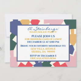 Hanukkah Einladung Moderne Dreidels