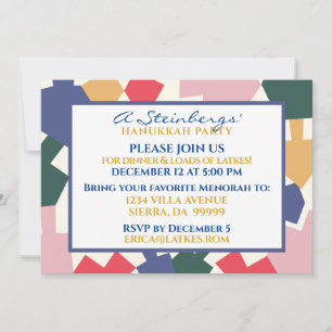 Hanukkah Einladung Moderne Dreidels