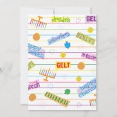 Hanukkah Einladung Party Design (Rückseite)