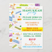 Hanukkah Einladung Party Design (Vorne/Hinten)