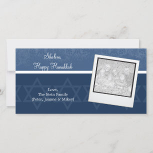 Hanukkah Elegance Foto-Cards Feiertagskarte