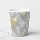 Hanukkah Elegant Menorahs Pappbecher (Vorderseite)