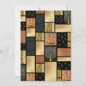 Hanukkah Elegant Montage Einladung (Rückseite)