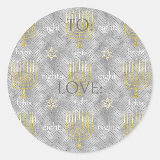 Hanukkah Elegant Stickers (1 1/2"/3") (Vorderseite)