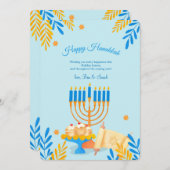 Hanukkah Elements Weihnachtsgrüßkarte Feiertagskarte (Vorne/Hinten)