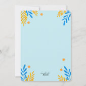 Hanukkah Elements Weihnachtsgrüßkarte Feiertagskarte (Rückseite)