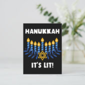 Hanukkah: Es ist Lit Postkarte (Stehend Vorderseite)