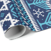 Hanukkah Fair Isle Imitate Strick Sweater Geschenkpapier (Rolleneckpunkt)