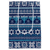 Hanukkah Fair Isle Imitats Strick Sweater Mittlere Geschenktüte (Rückseite)