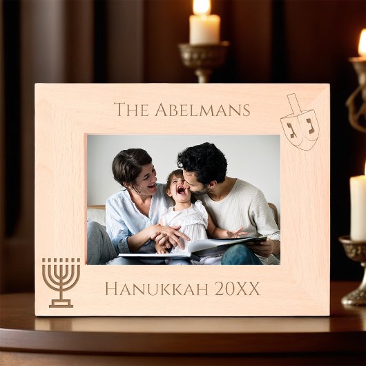 Hanukkah-Familienportrait Geätzte Rahmen