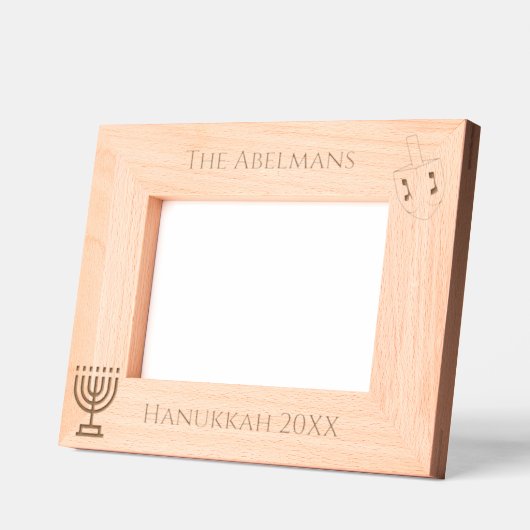 Hanukkah-Familienportrait Geätzte Rahmen (Links)