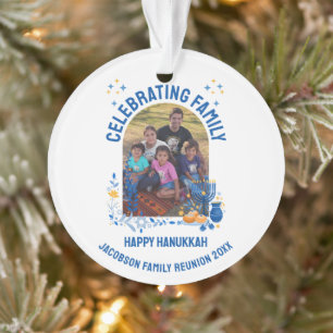 HANUKKAH FAMILY WIEDERSEHEN - Anpassbares Foto Ornament