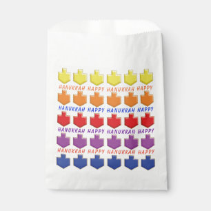 Hanukkah Favor Bag, "3D Dreidels" Geschenktütchen