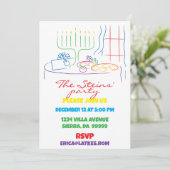 Hanukkah Feastable of Light White Einladung (Stehend Vorderseite)