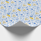 🕎Hanukkah-Feier-Ikonen Geschenkpapier (Ecke)