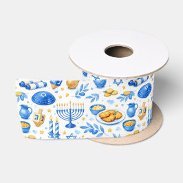 Hanukkah-Feier-Ikonen Satinband