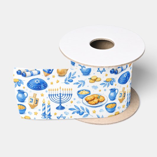 Hanukkah-Feier-Ikonen Satinband (Spule)