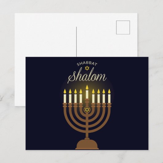 Hanukkah Feiertagspostkarte (Vorne/Hinten)