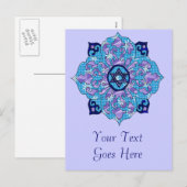 Hanukkah Feiertagspostkarte (Vorne/Hinten)