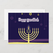 Hanukkah Feiertagspostkarte (Vorne/Hinten)