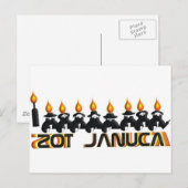 Hanukkah Feiertagspostkarte (Vorne/Hinten)