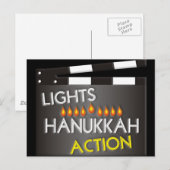 Hanukkah Feiertagspostkarte (Vorne/Hinten)