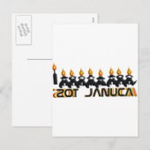 Hanukkah Feiertagspostkarte (Vorne/Hinten)