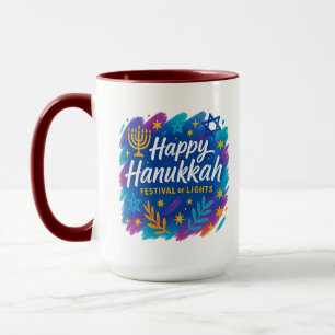 Hanukkah Festival der Lichter Kunst – Kombi-Tasse Tasse