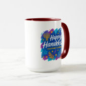 Hanukkah Festival der Lichter Kunst – Kombi-Tasse Tasse (VorderseiteRechts)