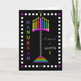 Hanukkah, Festival der Lichtkarte Karte