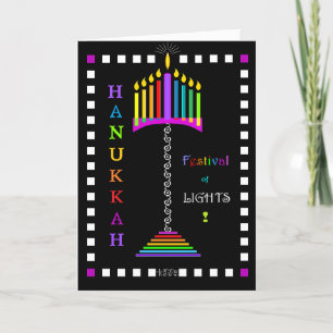 Hanukkah, Festival der Lichtkarte Karte