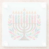 Hanukkah Festival of Lights Glasuntersetzer (Rückseite)