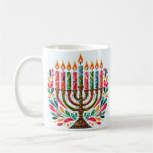 Hanukkah Festival of Lights Kaffeetasse (Links)