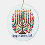 Hanukkah Festival of Lights Keramik Ornament (Links)
