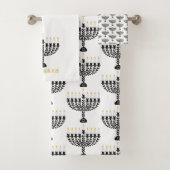Hanukkah Festival of Lights Menorah Badhandtuch Set (Insitu)