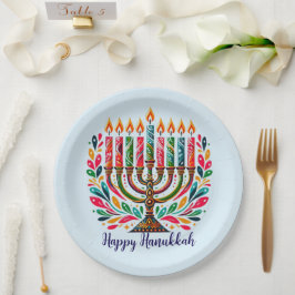 Hanukkah Festival Of Lights Pappteller