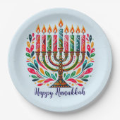 Hanukkah Festival Of Lights  Pappteller (Vorderseite)