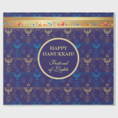 Hanukkah Festival of Lights Party Geschenkpapier (Flach)