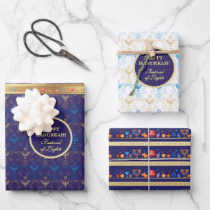 Hanukkah Festival of Lights Party Geschenkpapier Set
