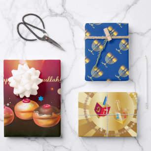 Hanukkah Festival of Lights Party Geschenkpapier Set
