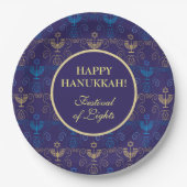 Hanukkah Festival of Lights Party Pappteller (Vorderseite)