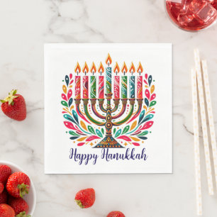 Hanukkah Festival of Lights Serviette