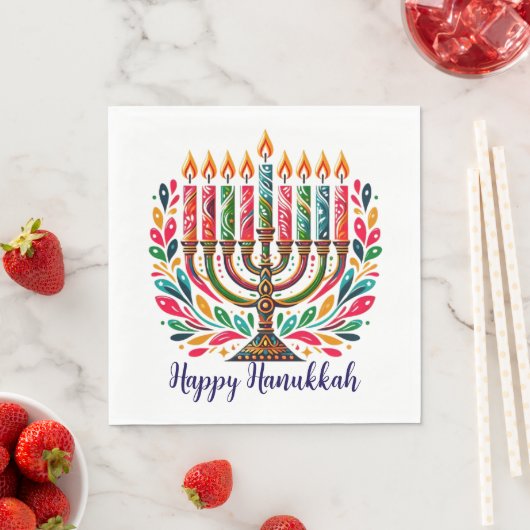 Hanukkah Festival of Lights Serviette (Beispiel)