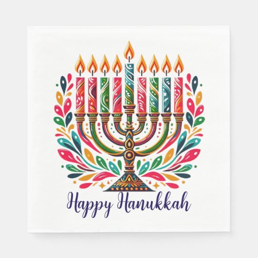 Hanukkah Festival of Lights Serviette (Vorderseite)