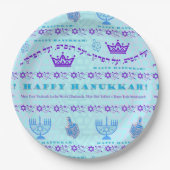 Hanukkah Festival Pappteller (Vorderseite)