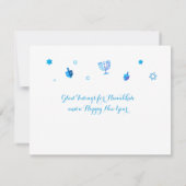 Hanukkah Festival Party Dankeskarte (Rückseite)