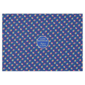 Hanukkah Festival Party dreidels blue pattern toys Tischdecke (Vorderseite (Horizontal))