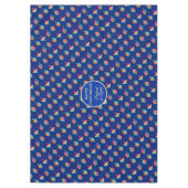 Hanukkah Festival Party dreidels blue pattern toys Tischdecke (Vorderseite)