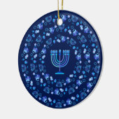 Hanukkah Festival Party Mandala Keramik Ornament (Links)